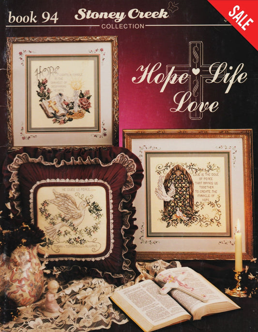 Stoney Creek Hope Life Love BK94 religious cross stitch pattern