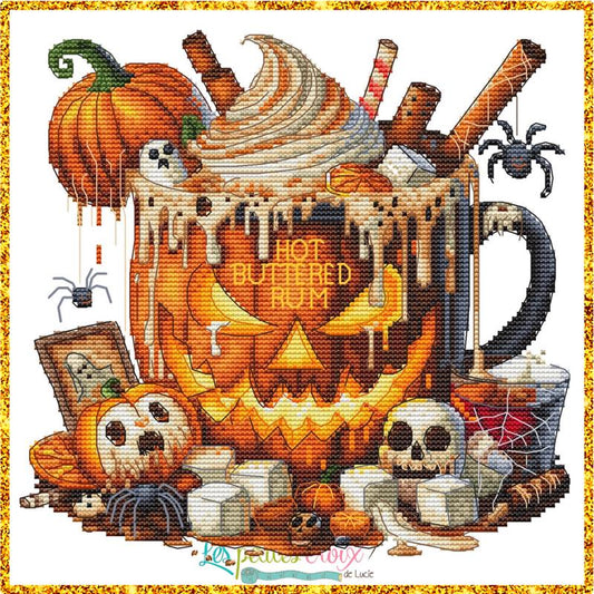 Les Petites croix de lucie Hot Buttered Rum halloween cross stitch pattern