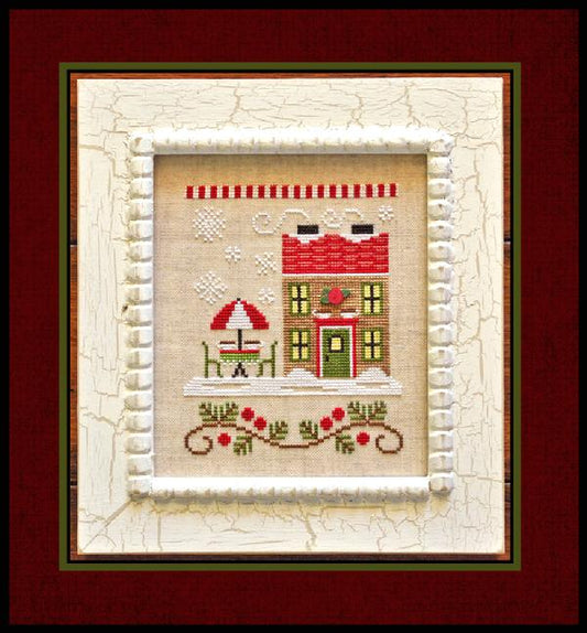 Country Cottage Needleworks Hot Cocoa Cafe christmas cross stitch pattern