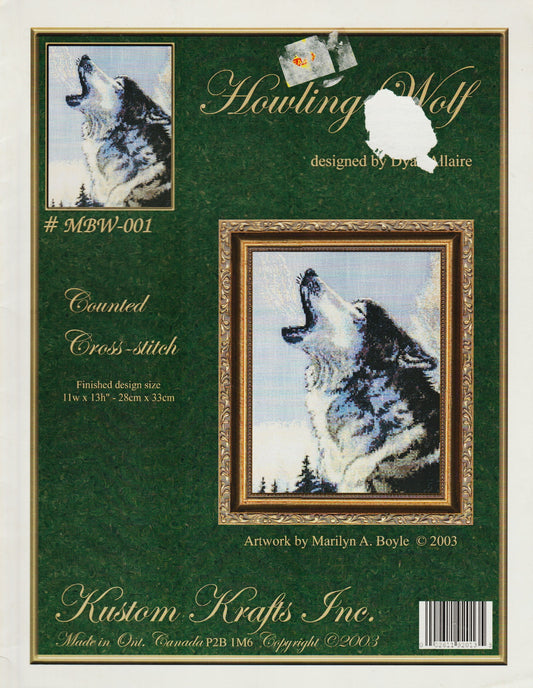 Kustom Krafts Howling Wolf MBW-001 cross stitch pattern