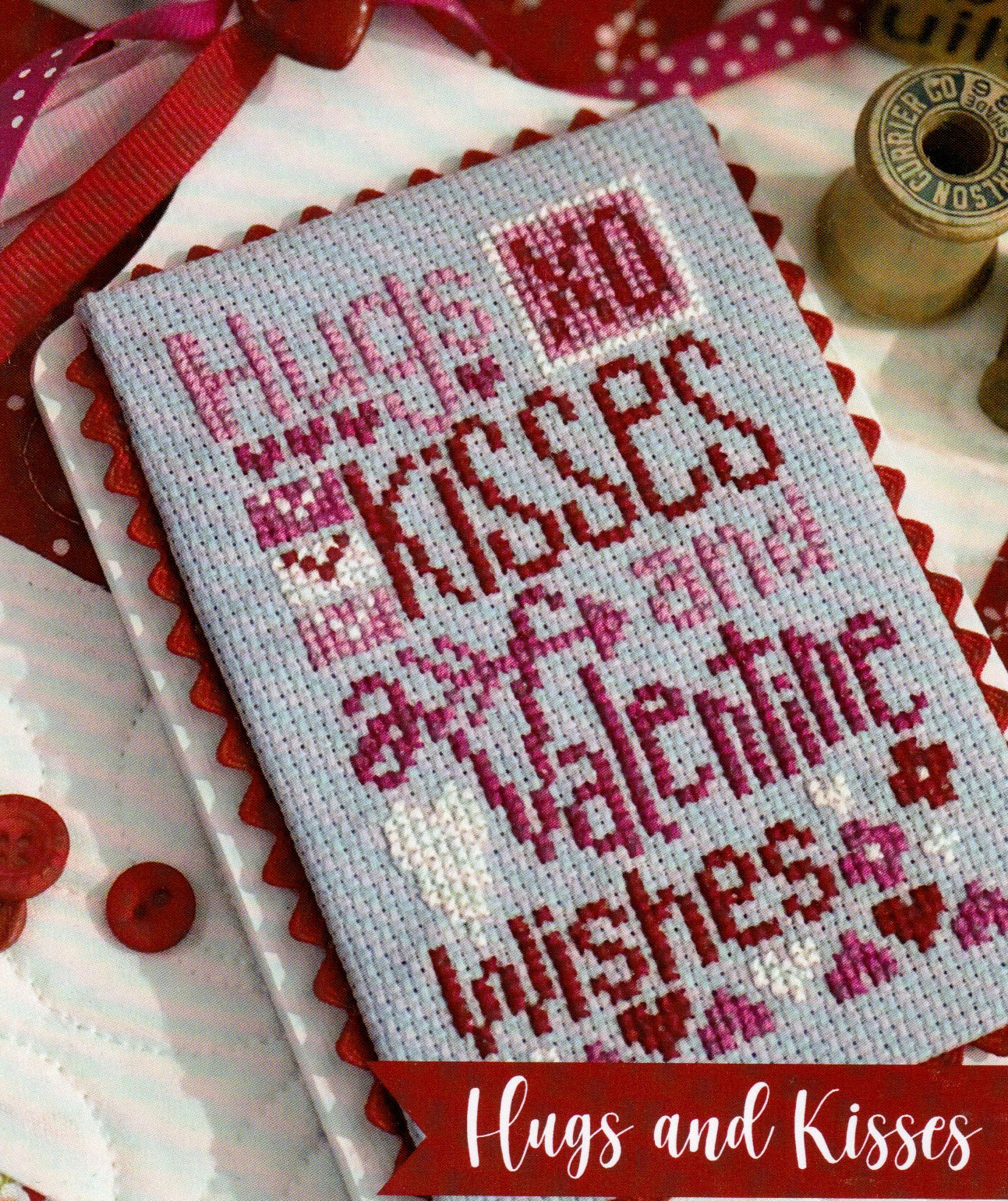 Primrose Cottage Hugs and Kisses cross stitch pattern