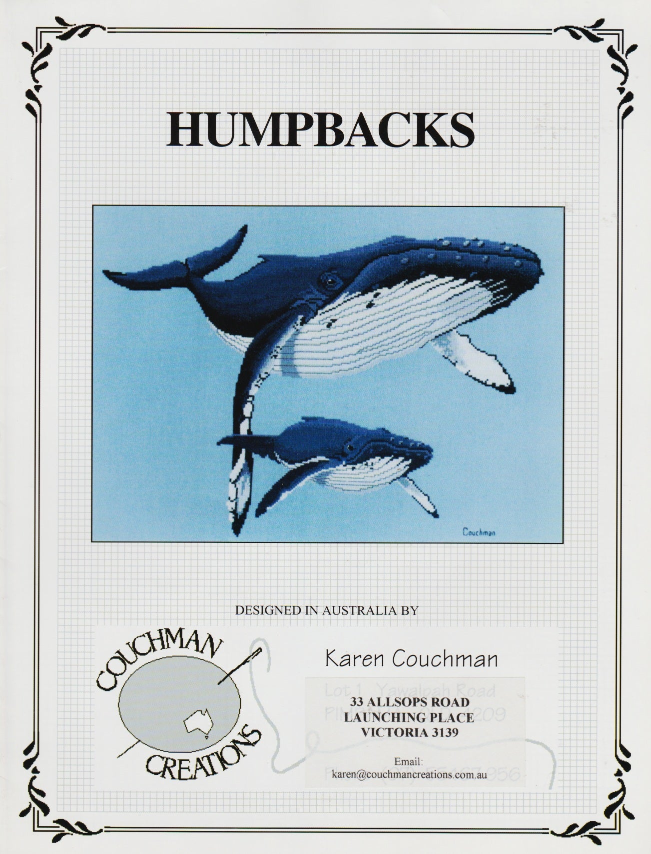 Couchman Creations Humpbacks cross stitch pattern