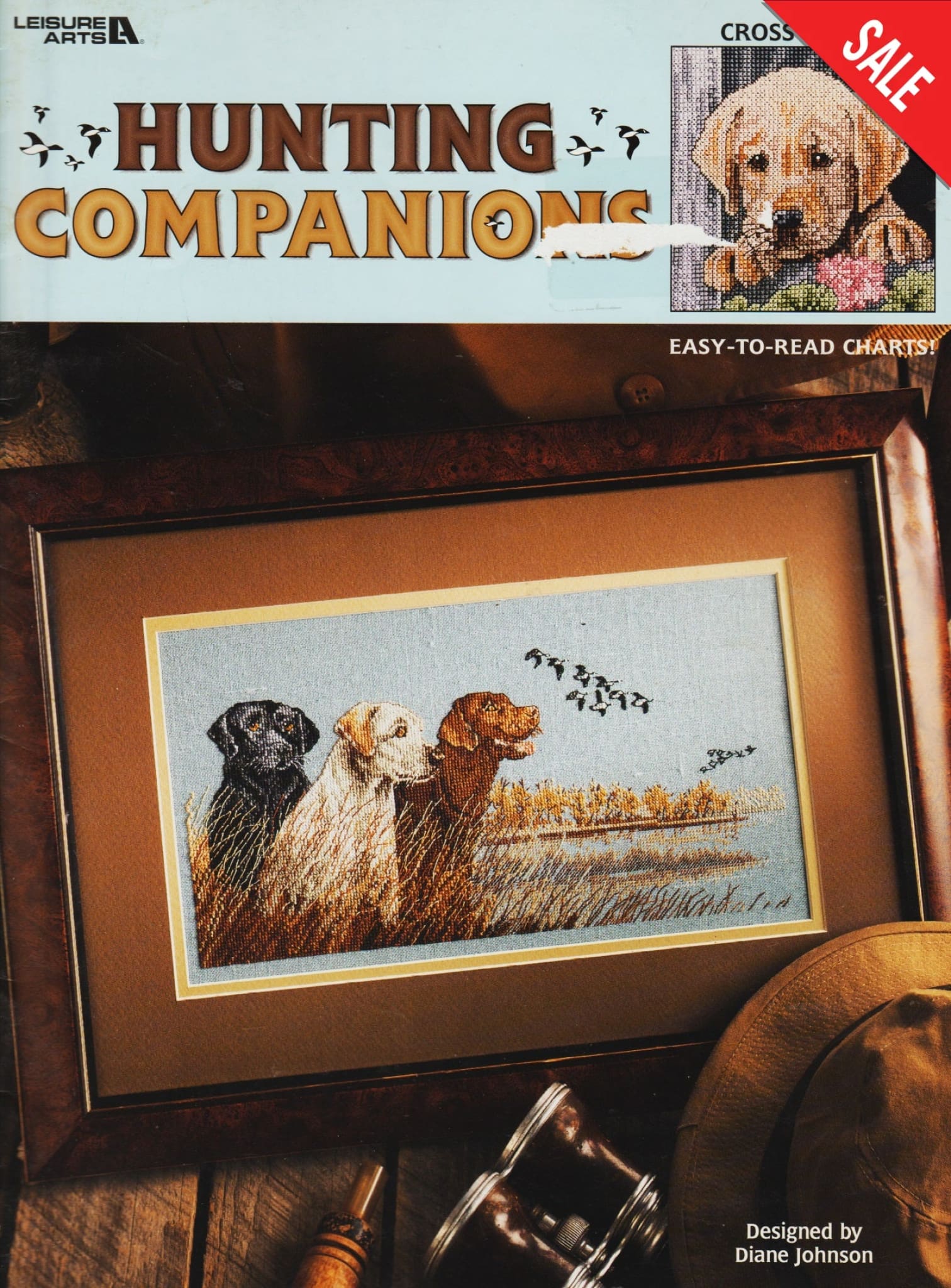 Leisure Arts Hunting Companions 3268 dog cross stitch pattern