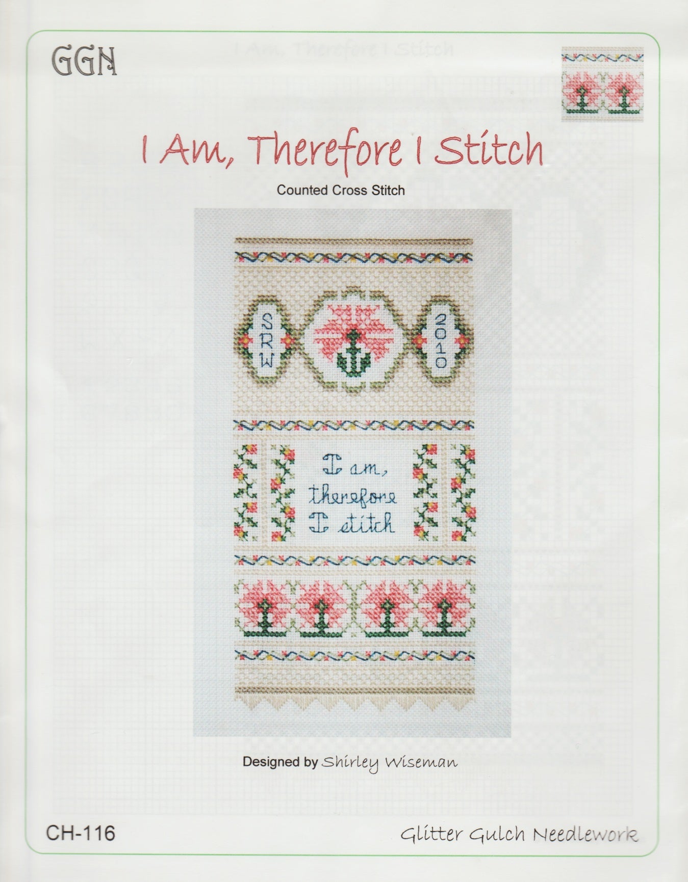 Glitter Gulch I Am, Therefore I Stitch CH-116 cross stitch pattern