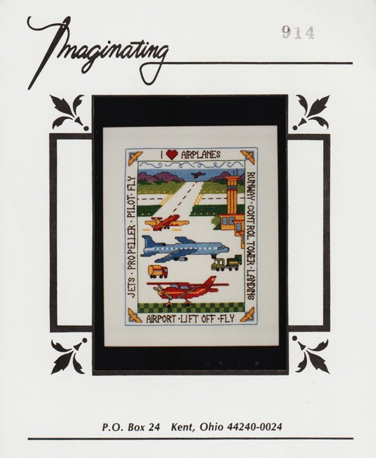 Imaginating I Love Airplanes 914 cross stitch kit