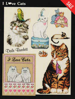 Jeanette Crews Designs I Love Cats Dale Burdett DB-NO20 cross stitch pattern