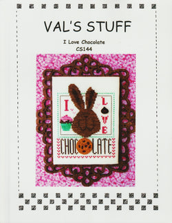 Val's Stuff I Love Chocolate VS144 Valentine cross stitch pattern