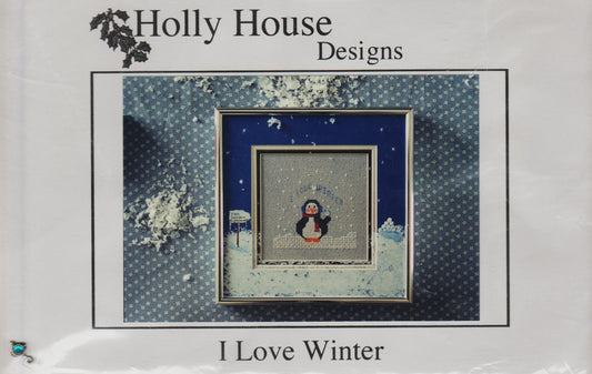 Holly House I Love Winter cross stitch pattern