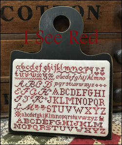 The Scarlett House I See Red sampler cross stitch pattern
