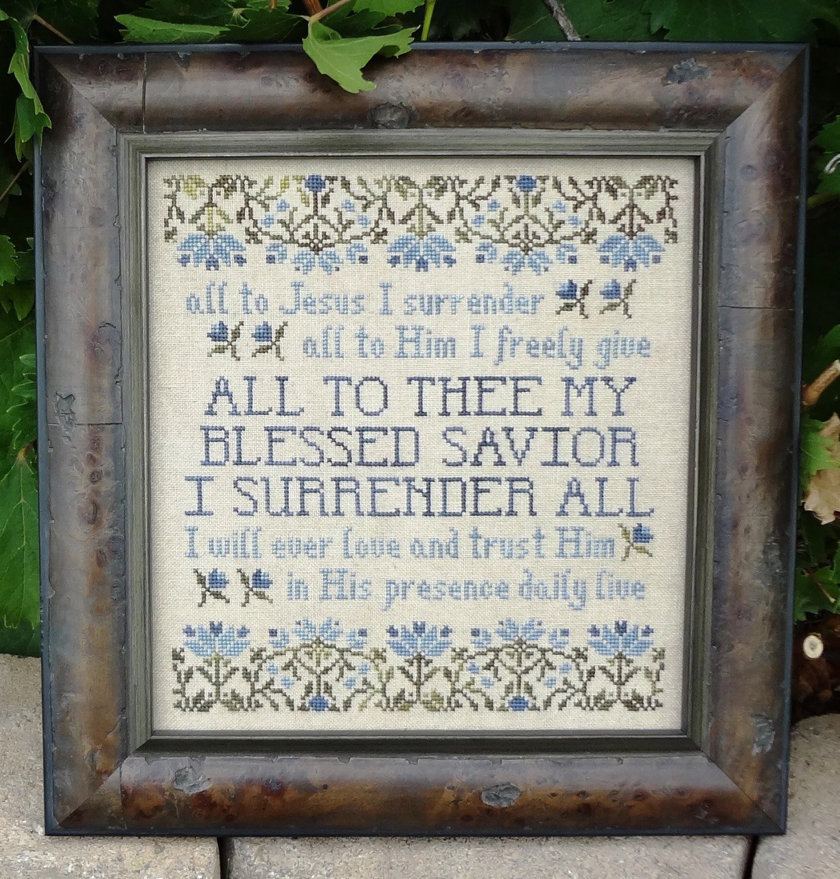 My Big Toe I Surrender All MBT-156 religious cross stitch pattern