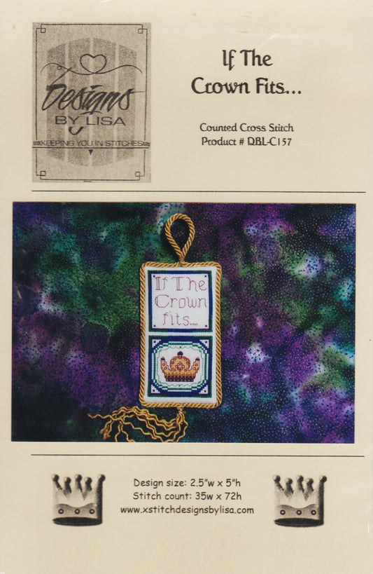 Designs By Lisa If The Crown Fits... cross stitch pattern