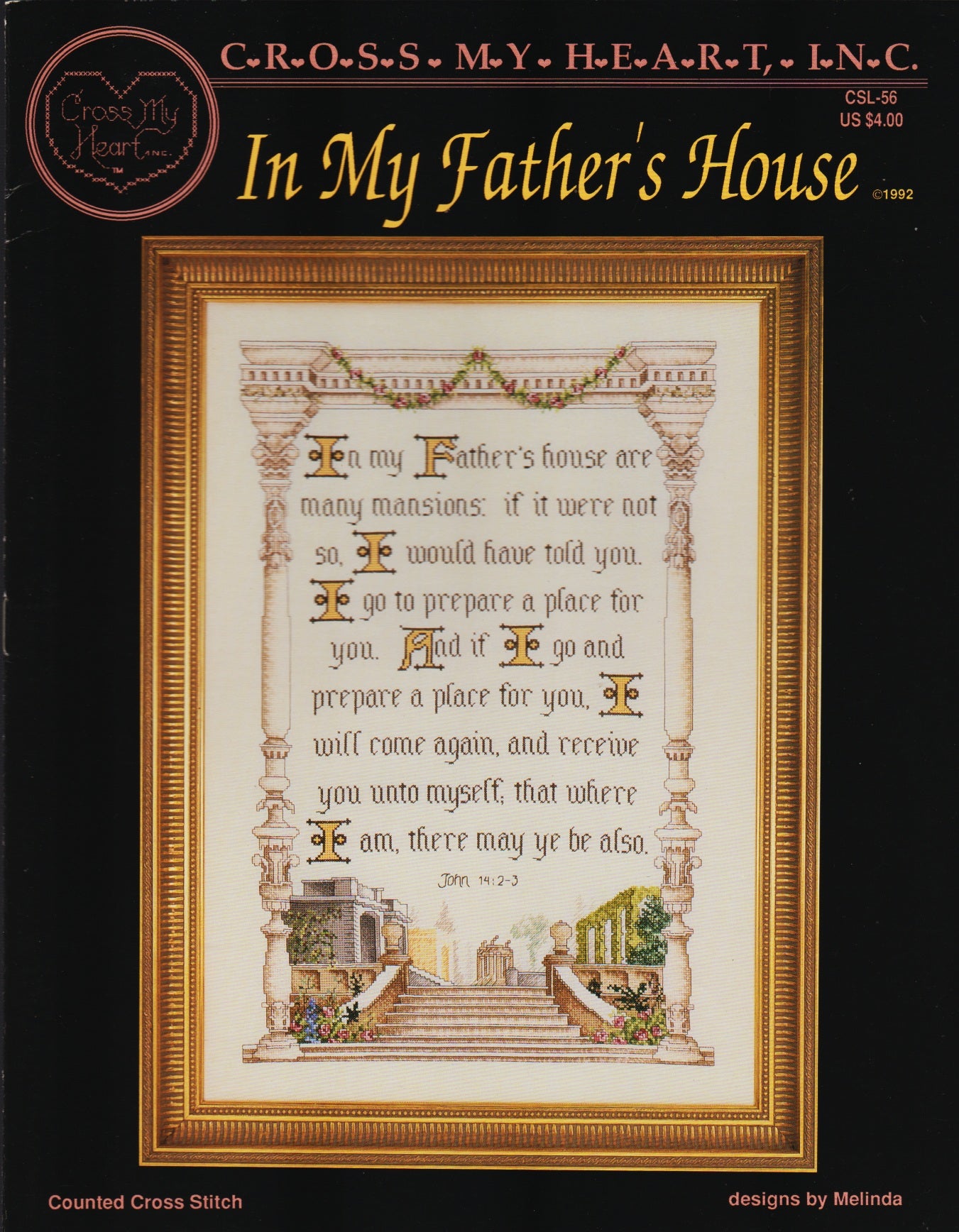 Cross My Heart In My Father's House CSL-56 cross stitch pattern