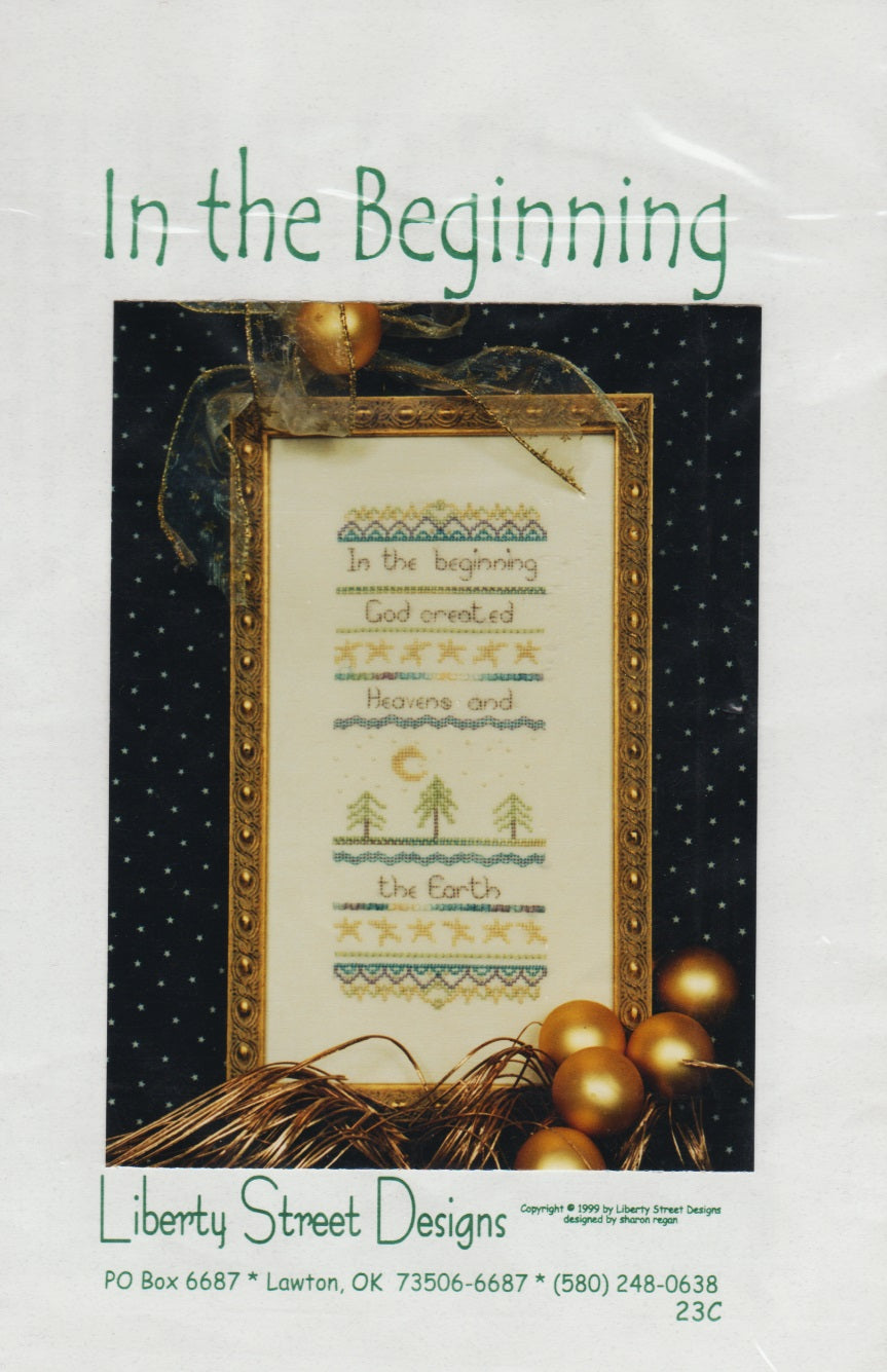 Liberty Street Designs In The Beginning 23C cross stitch pattern