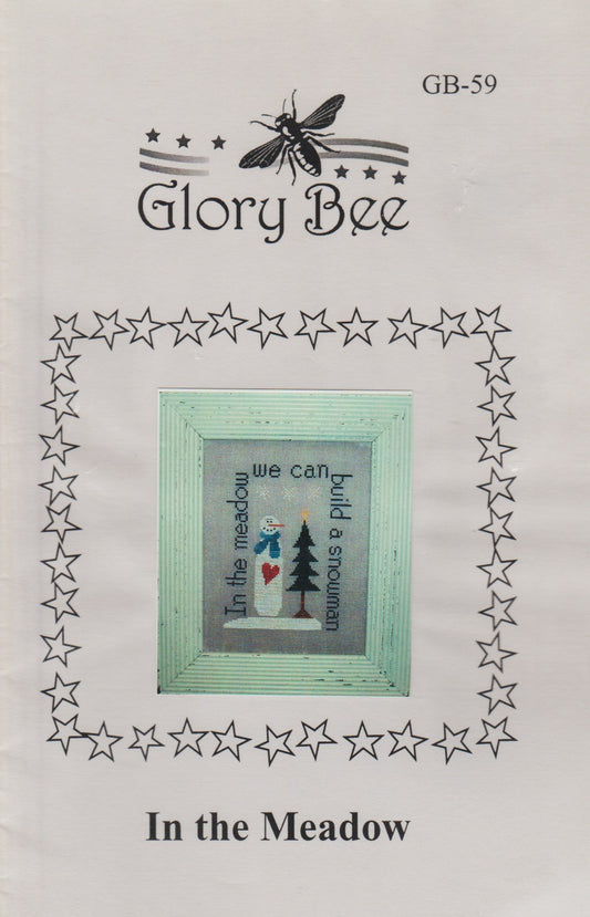Glory Bee In The Meadow snowman cross stitch pattern
