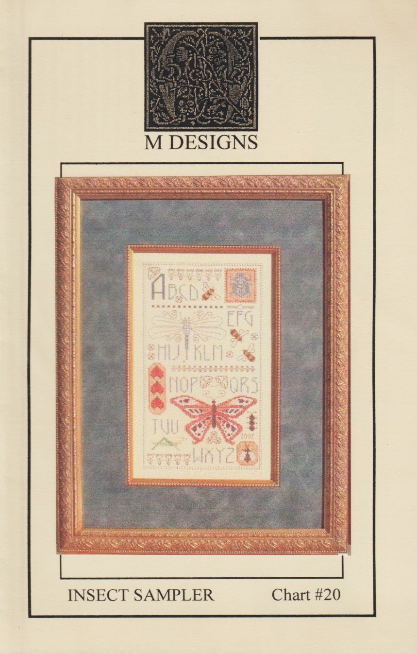 M Designs Insect Sampler 20 cross stitch pattern