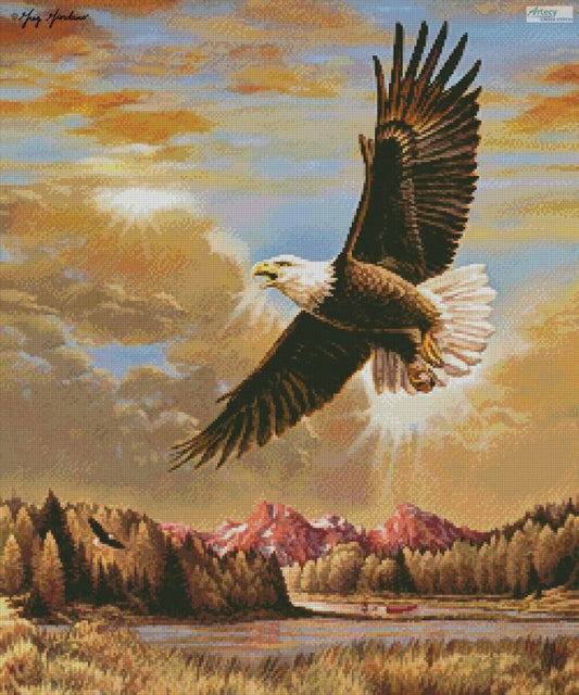 Artecy Inspirational Flying Eagle cross stitch pattern