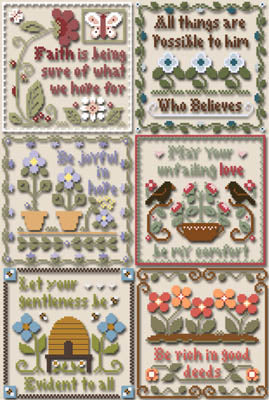 Little House Needleworks Inspirational Scriptures cross stitch pattern