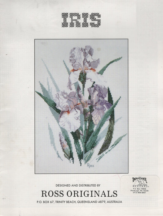 Ross Originals Iris cross stitch flower pattern