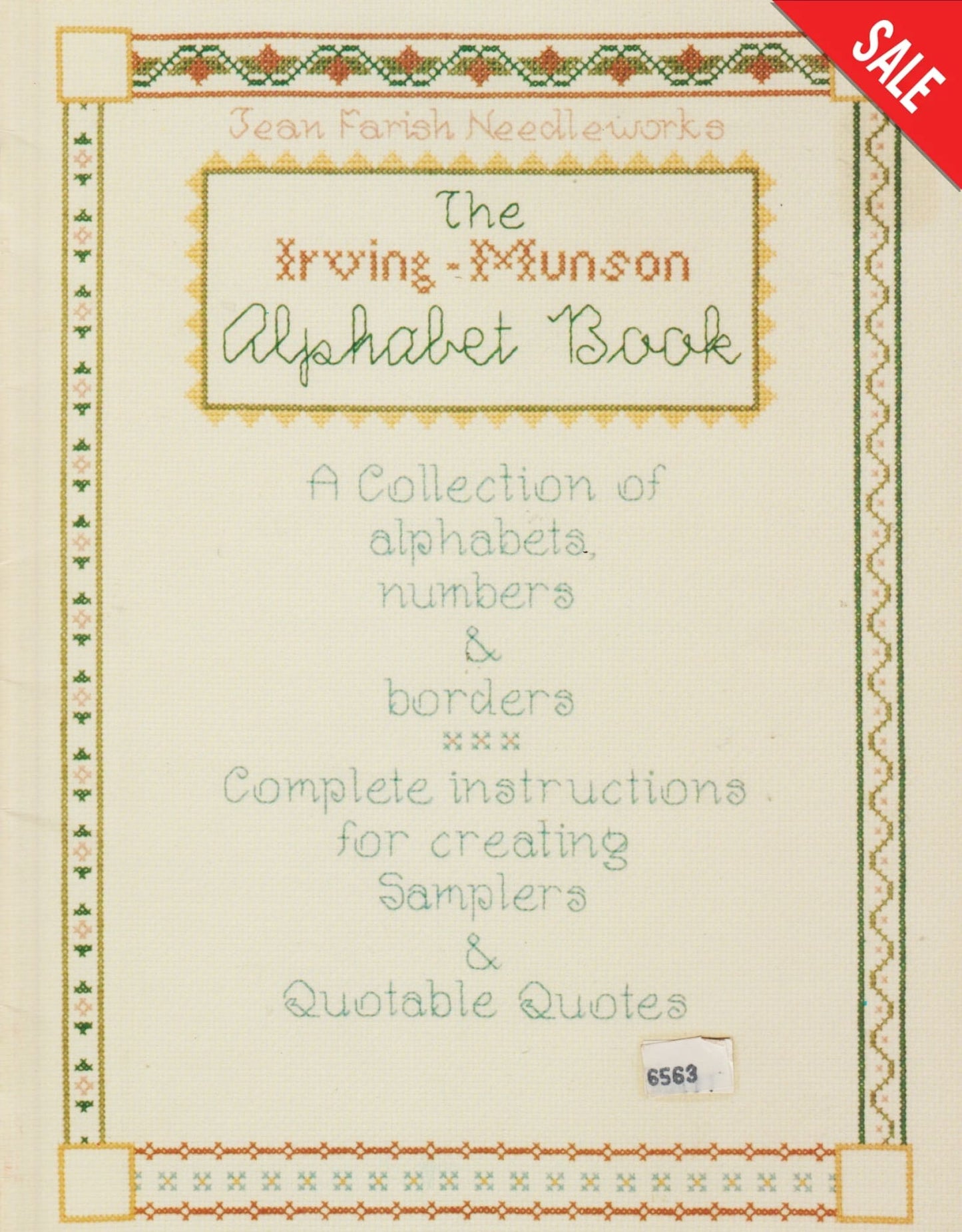 Jean Farish Needleworks Irving-Munson Alphabet Book cross stitch pattern