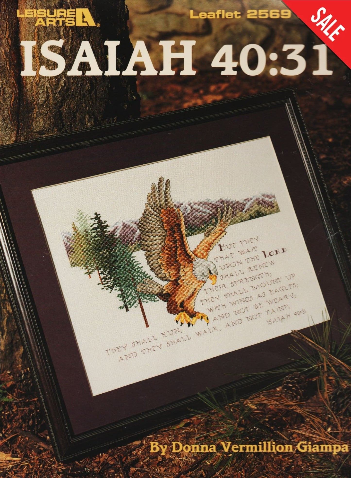 Leisure Arts Isaiah 40:31 eagle cross stitch pattern