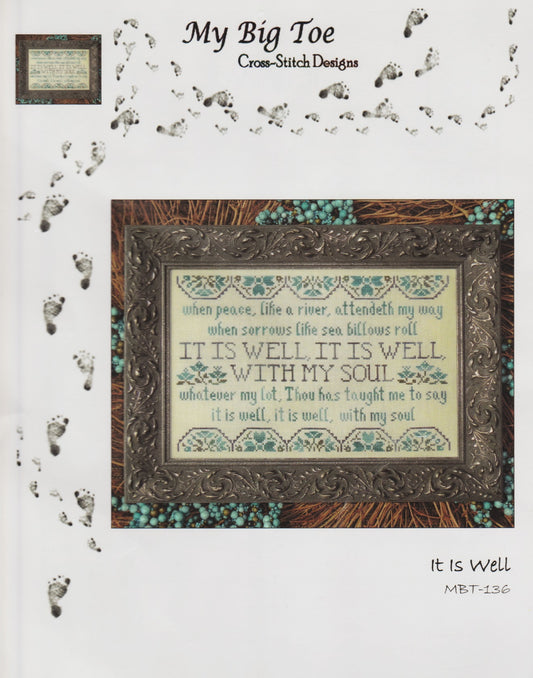 My Big Toe It Is Well MBT-136 religious cross stitch pattern