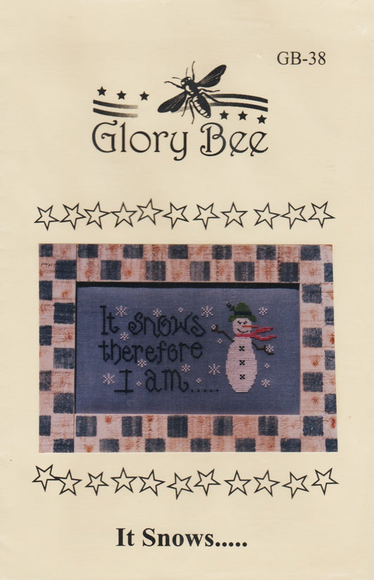 Glory Bee It Snows... GB-38 snowman cross stitch pattern