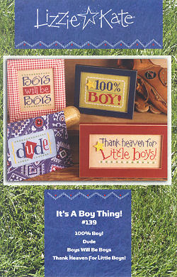 Lizzie Kate It's A Boy Thing LK139 cross stitch pattern