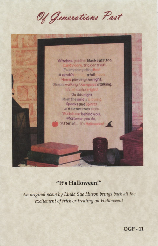 Of Generations Past It's Halloween! OGP-11 cross stitch pattern