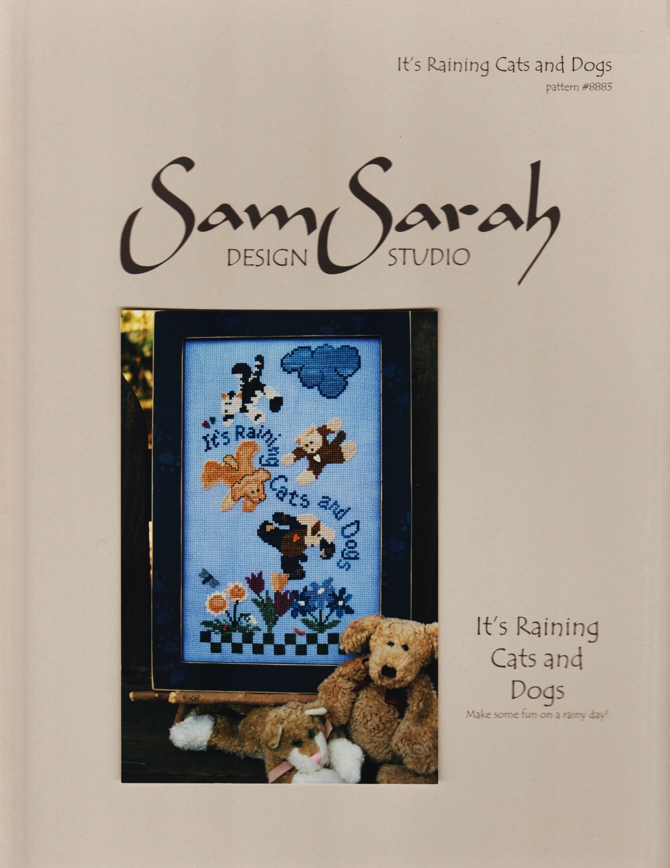 Sam Sarah It's Raining Cats and Dogs 888 cross stitch pattern