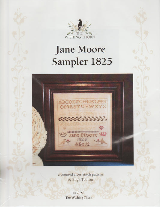 The Wishing Thorn Jane Moore Sampler 1825 cross stitch pattern