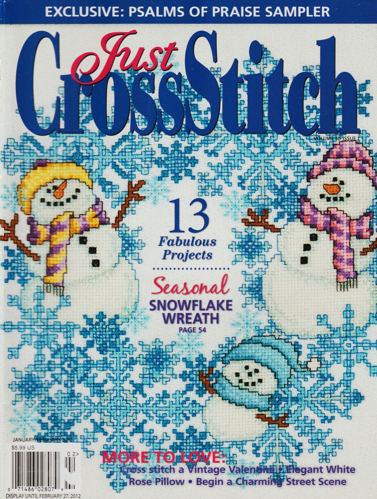 Just CrossStitch January/February 2012 cross stitch magazine