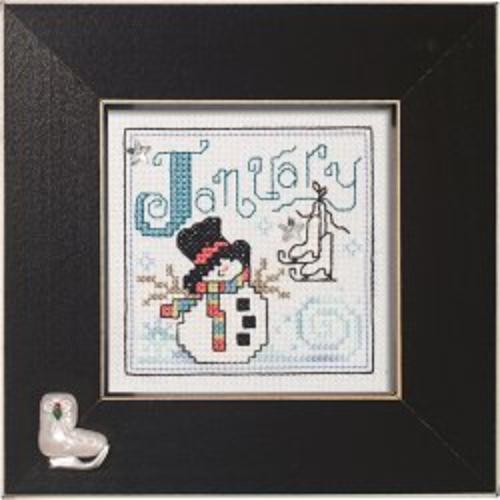 Stoney Creel January Snowman PM301 christmas cross stitch pattern