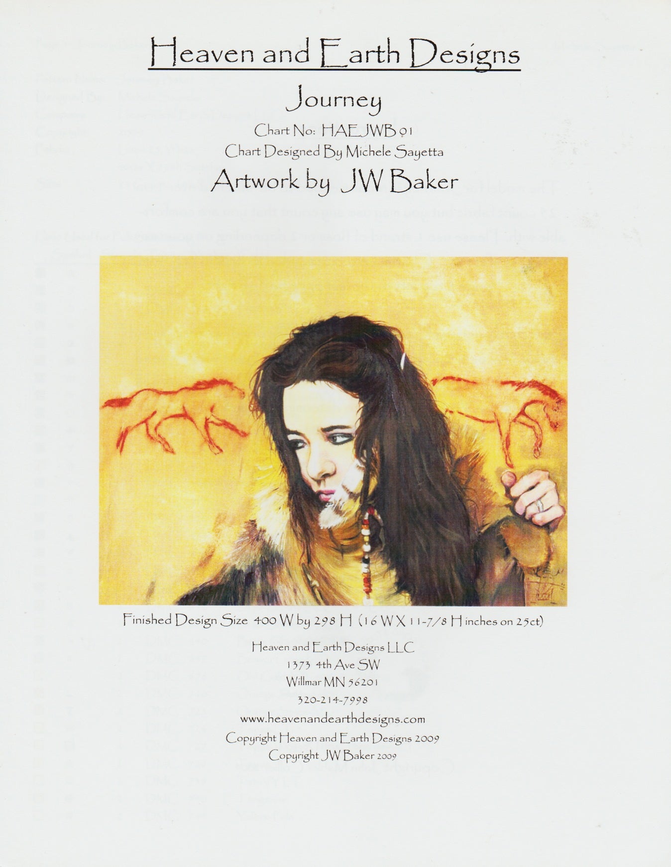 Heaven and Earth Designs Journey HAEJWB01 native american cross stitch pattern