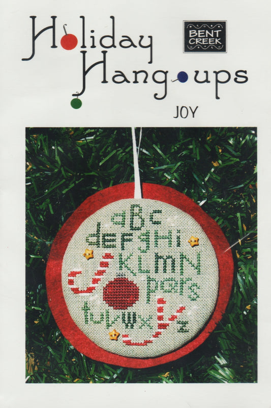 Bent Creek Holiday Hang-ups Joy christmas ornament sampler cross stitch pattern