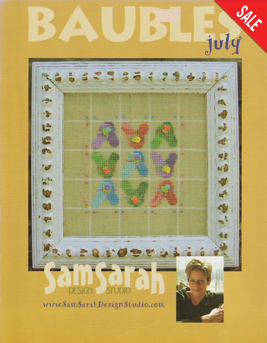 Sam Sarah July Baubles cross stitch pattern