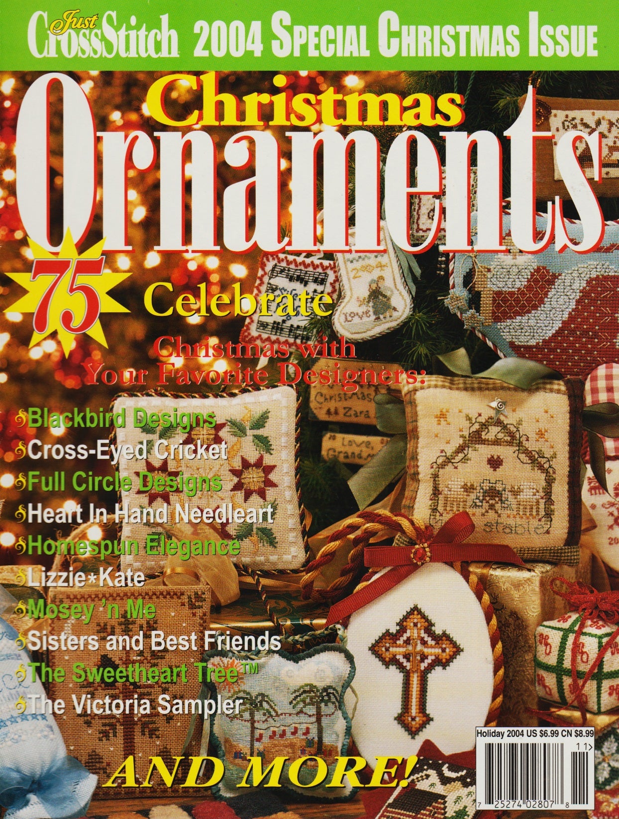 Just CrossStitch 2004 Christmas Ornaments magazine