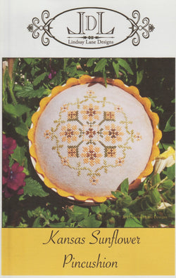 Lindsay Lane Designs Kansas Sunflower Pincushion cross stitch pattern