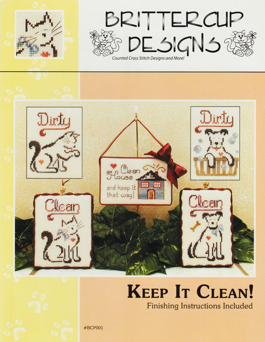 Brittercup Designs Keep It Clean BCP001 cross stitch pattern