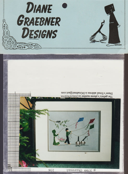 Diane Graebner Kite Flying Help DGX-082 cross stitch patternm