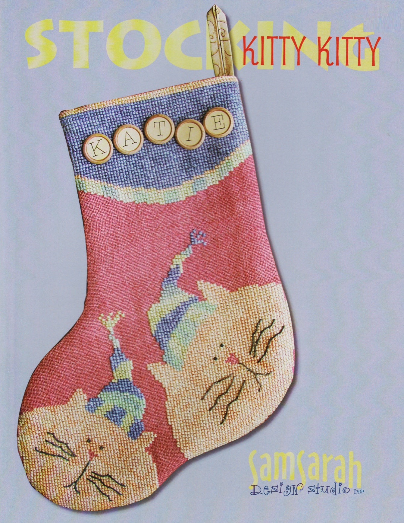 Sam Sarah Kitty Kitty Stocking christmas cross stitch pattern