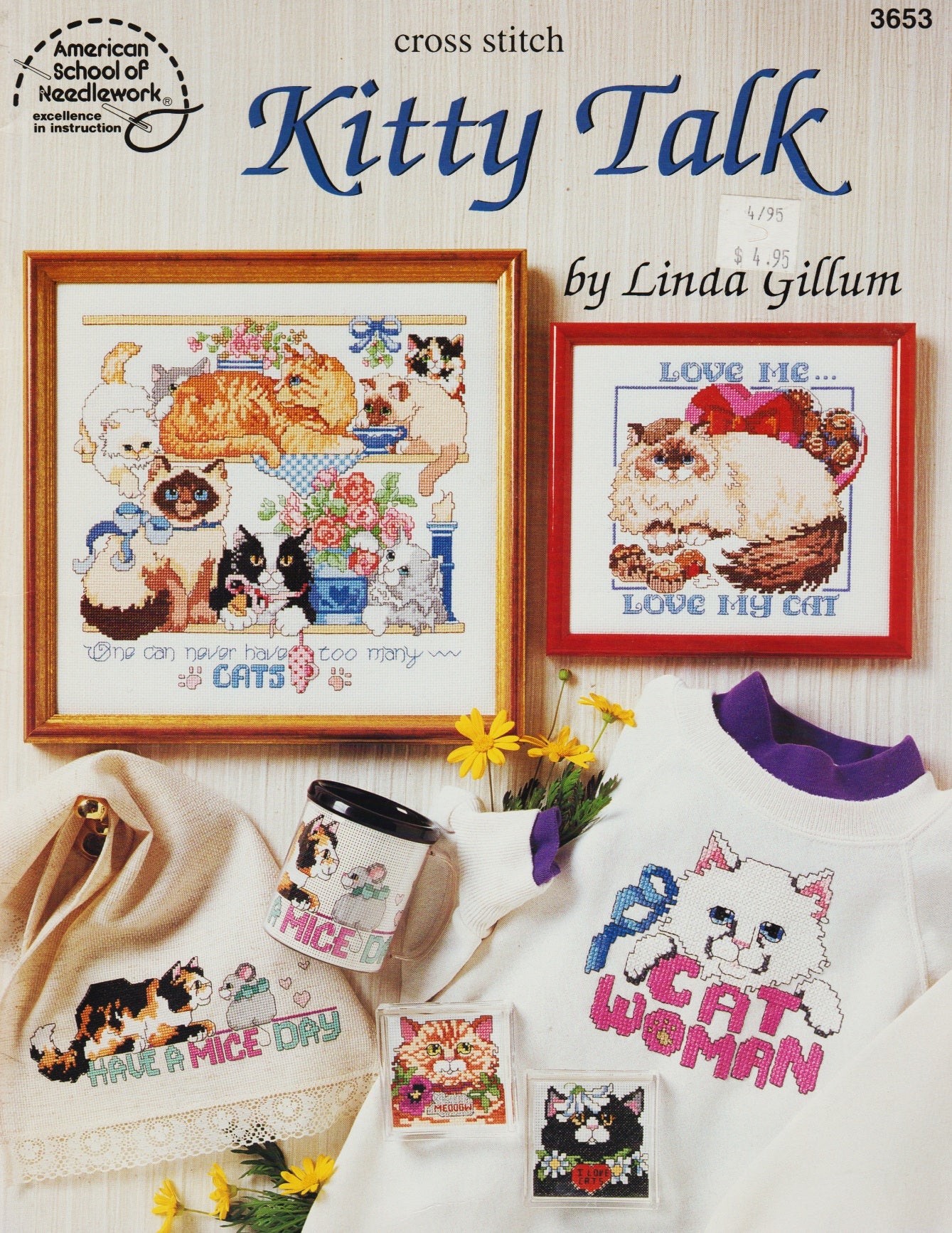 American School of Needlework Kitty Talk 3653 cross stitch pattern