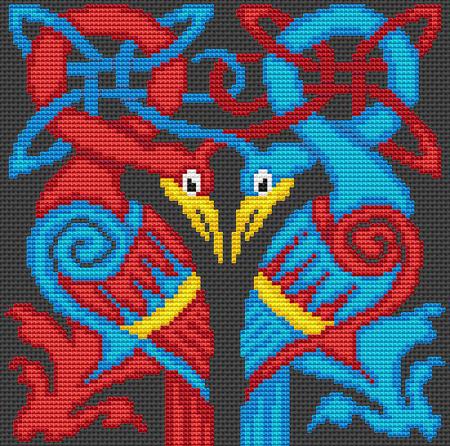Artists Alley Knot Birds cross stitch pattern