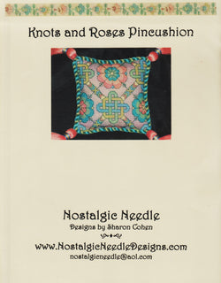 Nostalgic Needle Knots and Roses Pincushion cross stitch pattern