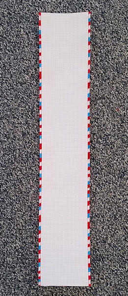 Stoney Creek Aida 14ct 3.75x20 Red/White/Blue Banding Fabric
