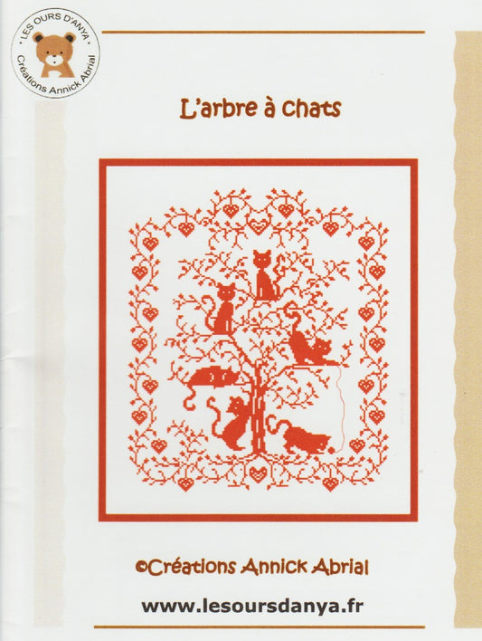 Creations Annick Abrial L'arbre a chats cross stitch pattern