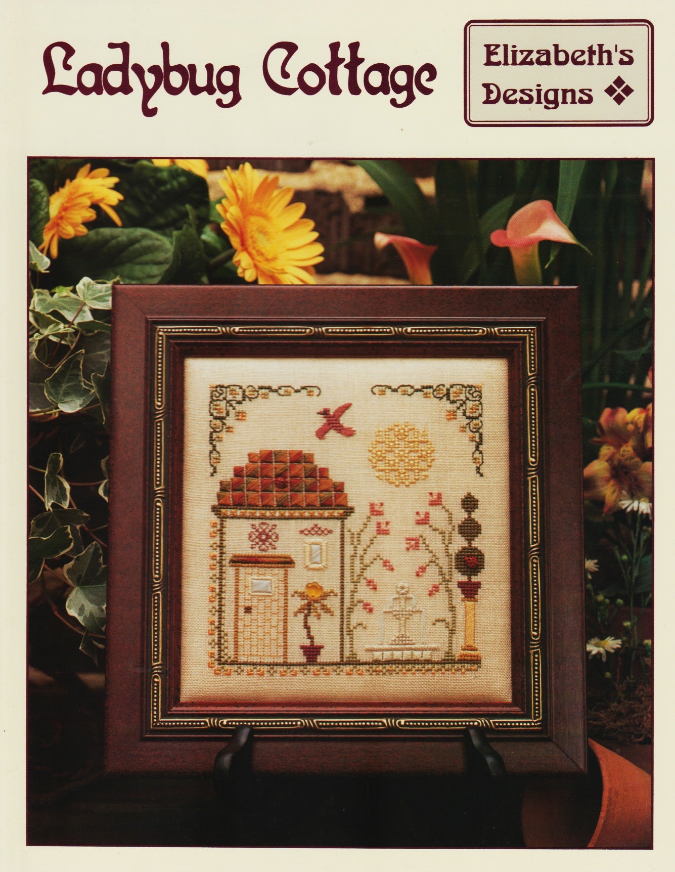 Elizabeth's Designs Ladybug Cottage cross stitch pattern