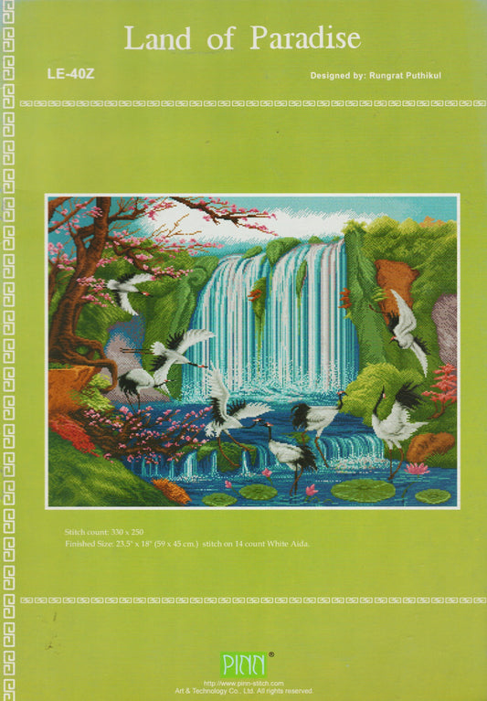 Pinn Land of Paradise LE-40Z Asian cross stitch pattern