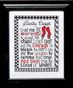 Bobbie G. Laundry Prayer MS176 cross stitch pattern