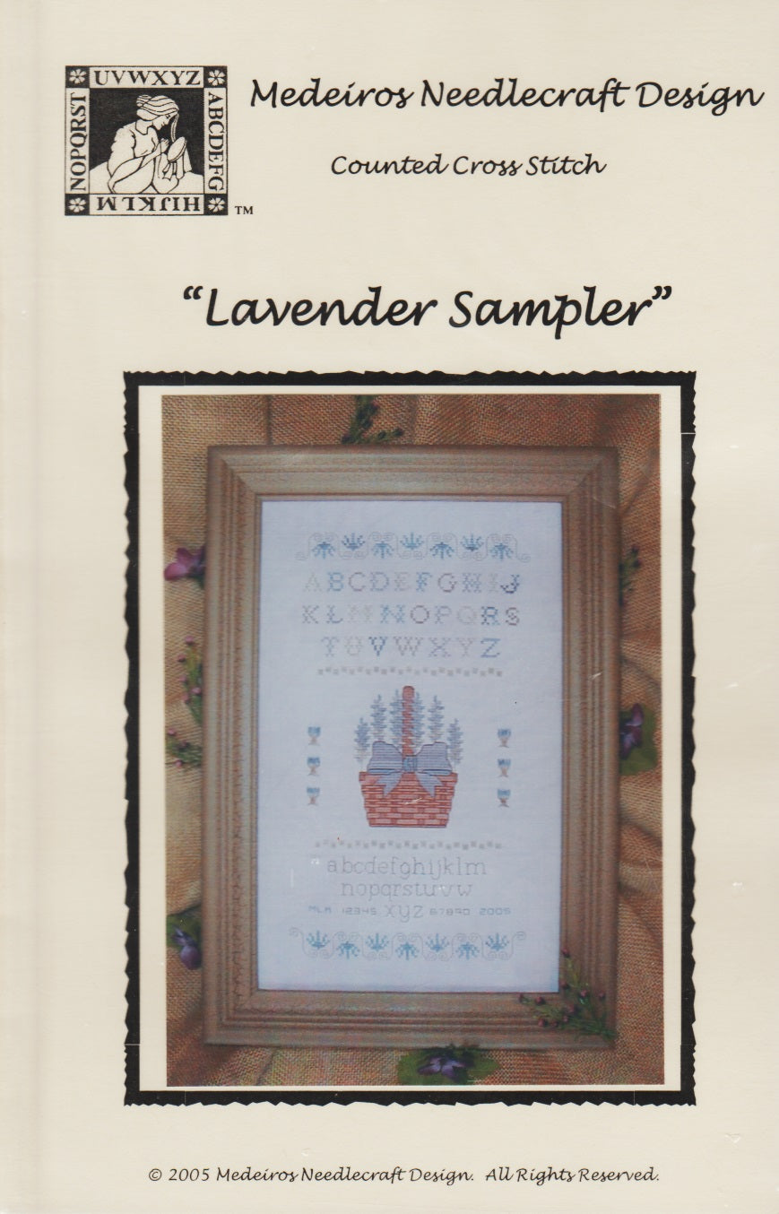 Medeiros Lavender Sampler cross stitch pattern