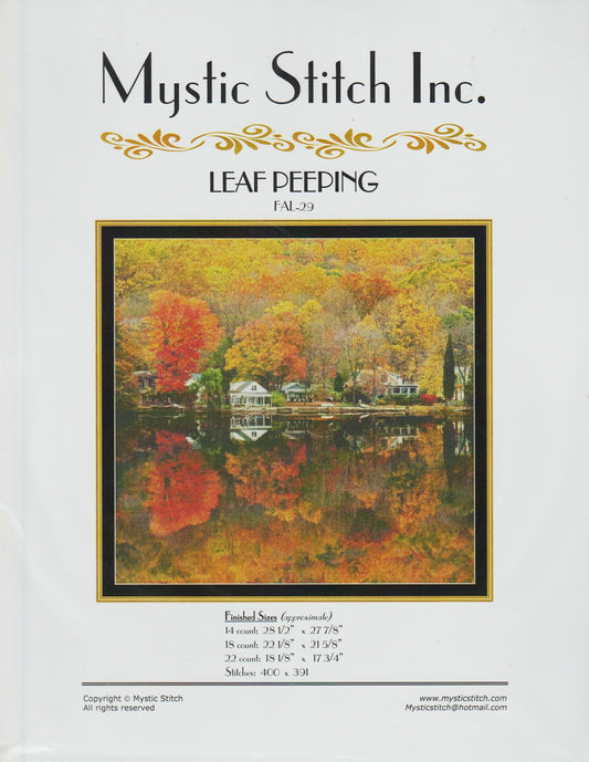Mystic Stitch Leaf Peeping Autumn leaves FAL-29 cross stitch pattern